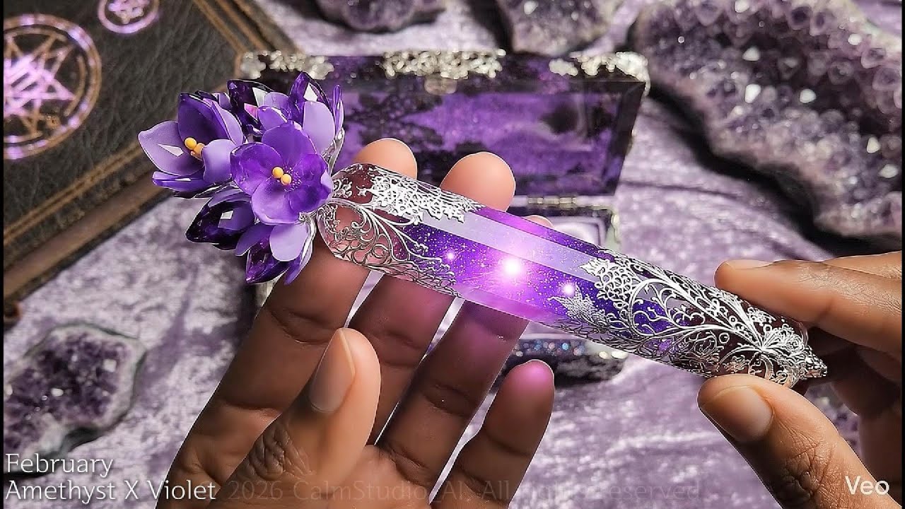 [AI ASMR] 탄생석과 탄생화로 빚은 영롱한 유리 마법 스틱 (12 Months Birthstone & Flower Glass Magic Stick)