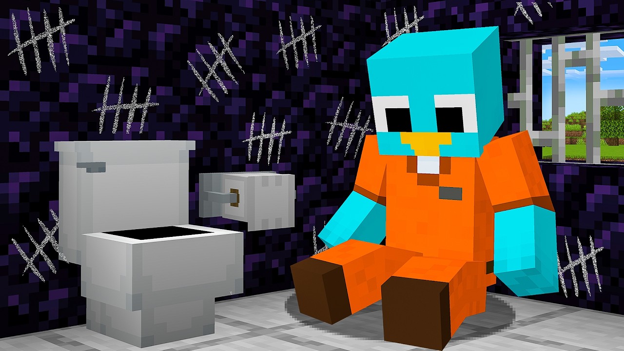 Я выжил 100 дней в тюрьме Minecraft!
