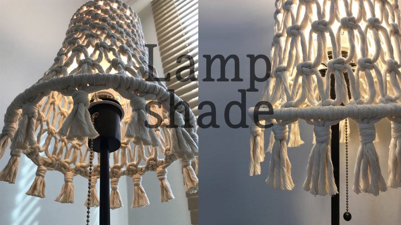 [Eng sub] DIY Macrame Lamp shade / 마크라메 전등갓