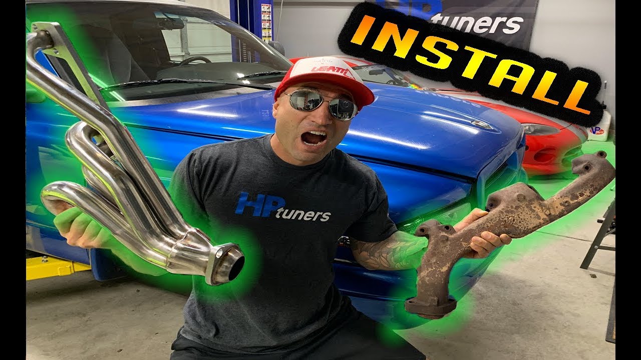 Dodge Shorty Header Install 5.2L 5.9L Magnum V8