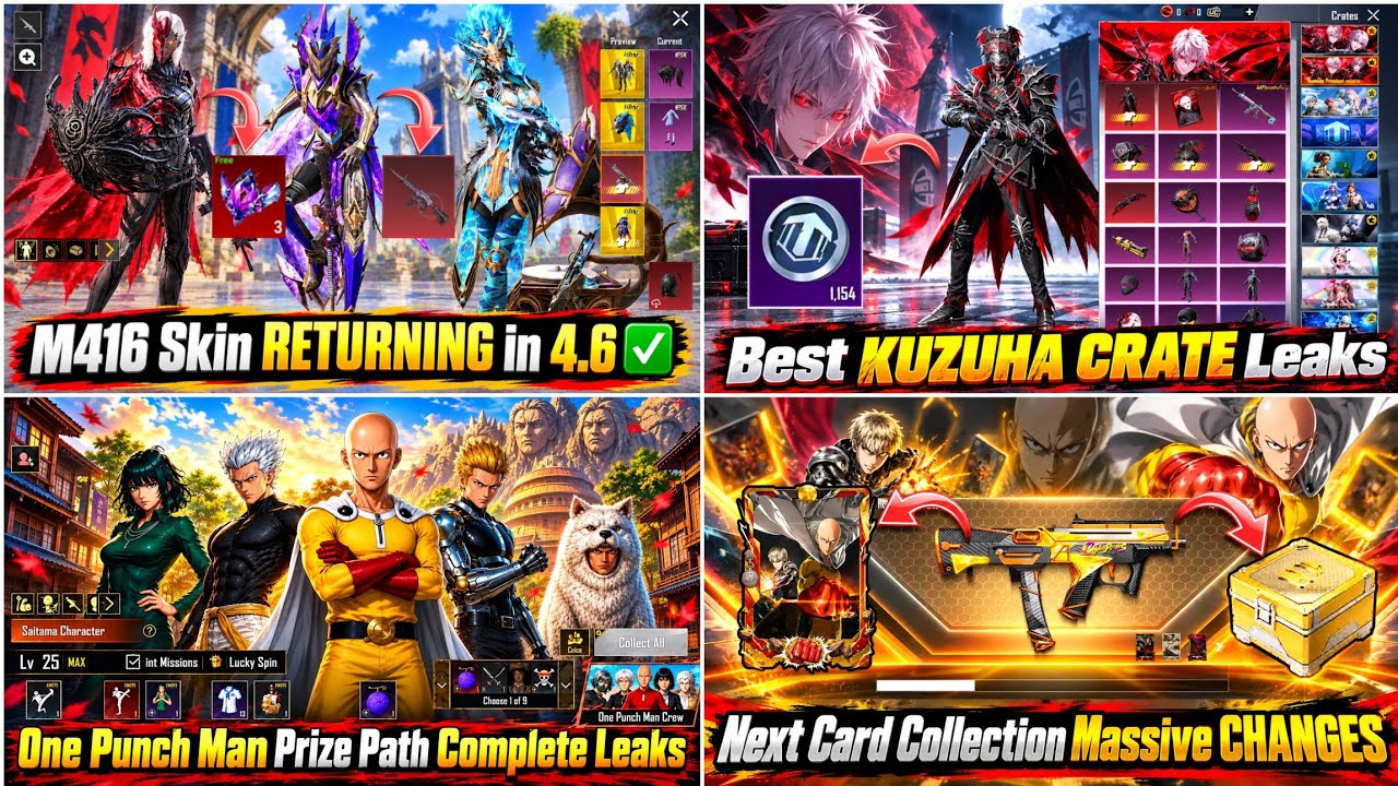 NEXT PRIZE PATH COMPLETE LEAKS | M416 RETURNING IN 4.6 UPDATE | NEW CHANGES IN 4.6 CARD COLLECTION