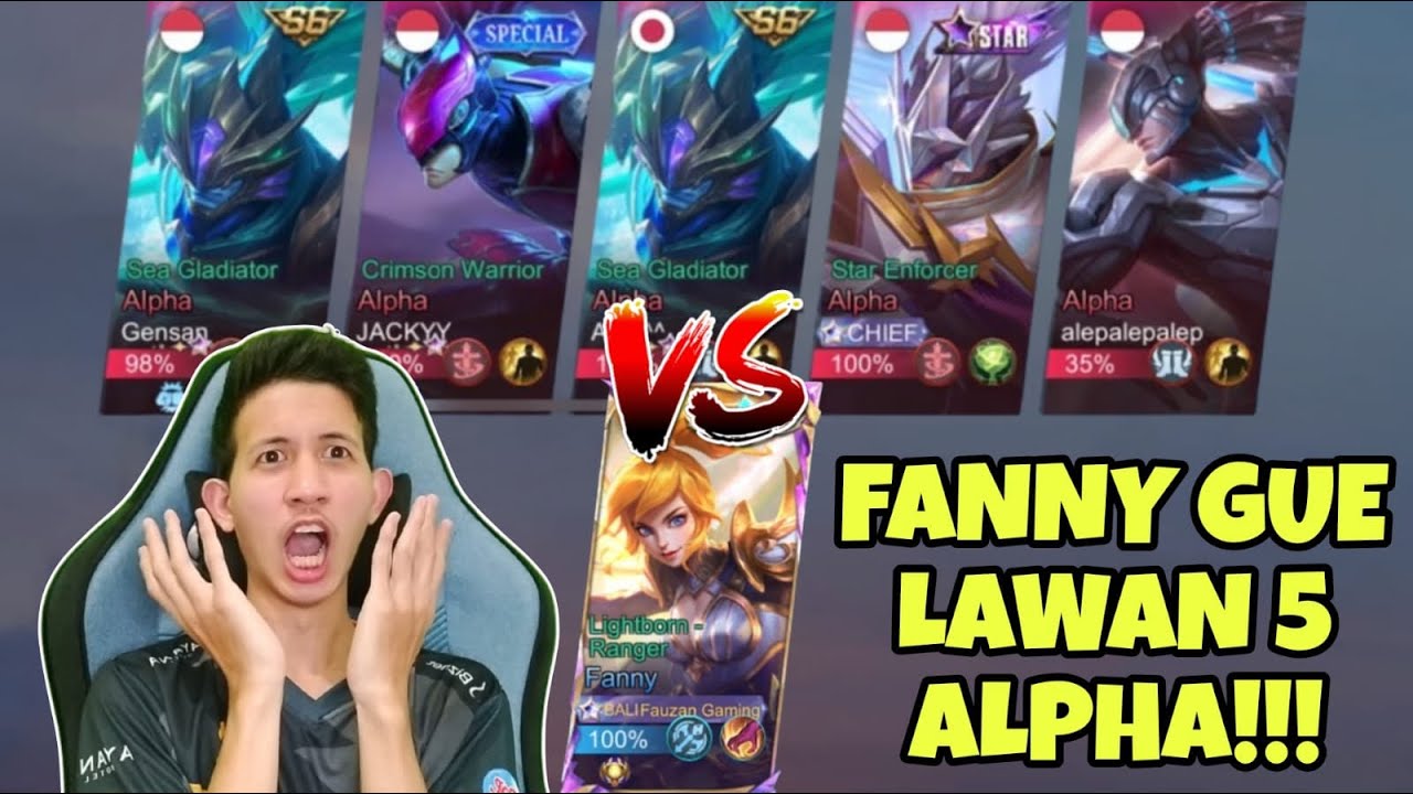 PANAS!! FANNY 1000 KABEL VS 5 ALPHA SEKALIGUS!
