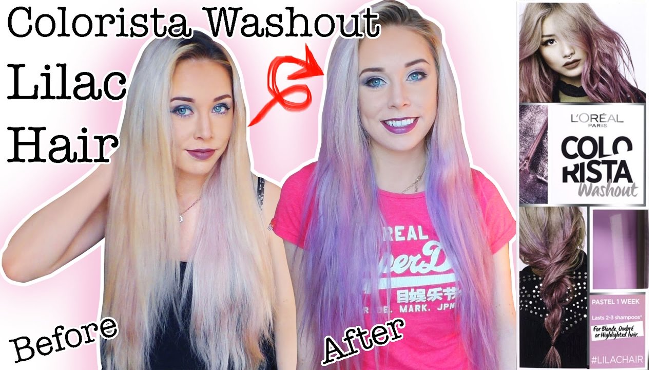 L'Oréal Paris COLORISTA WASHOUT LILAC HAIR | FIRST IMPRESSIONS | REVIEW | ELLIE KING