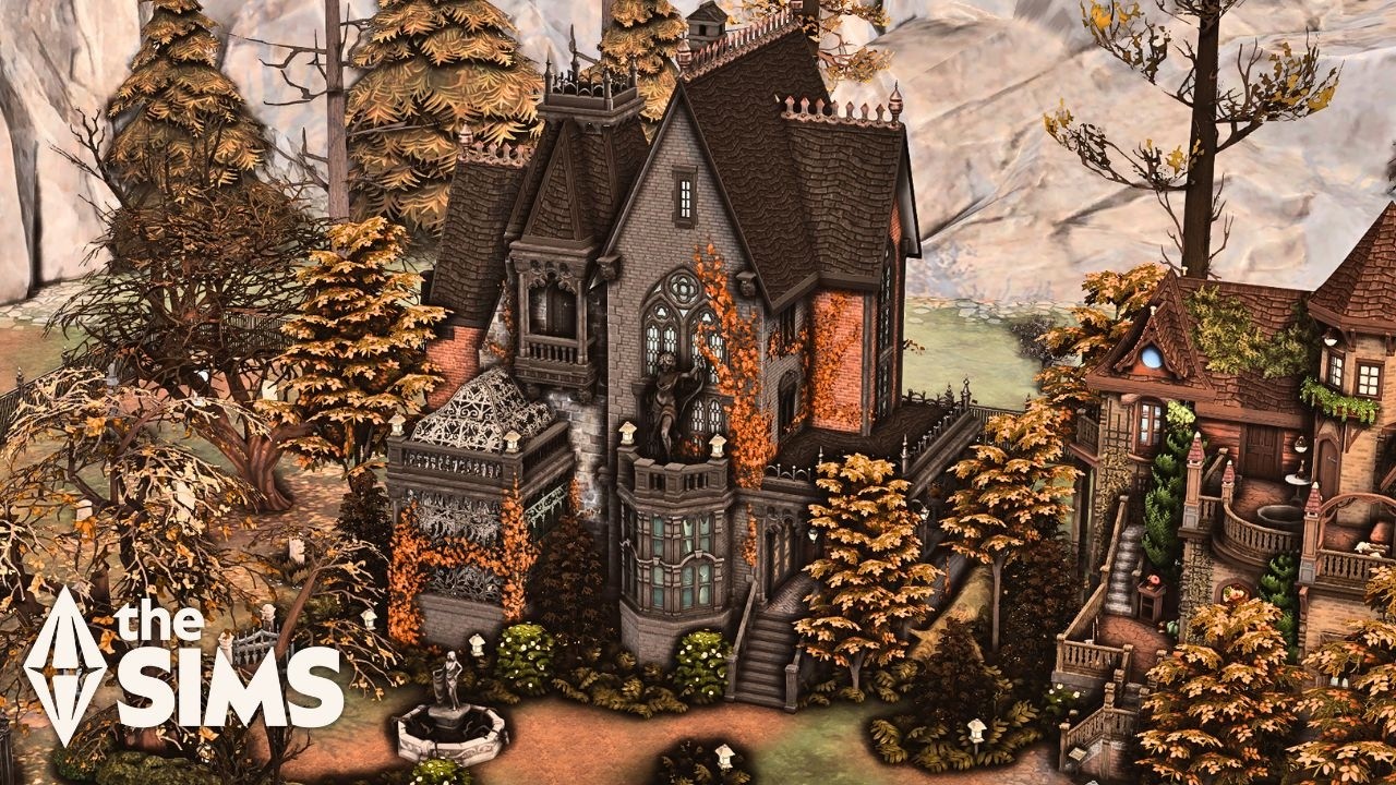 Vampire Mansion and Witch House | The Sims 4 Stop Motion Build 🦇