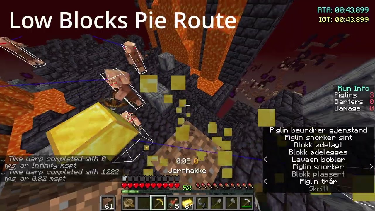 Pie Route | Buried + Low Blocks Variations | Bridge Double Single Route
