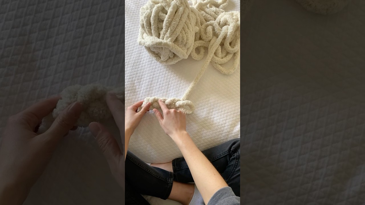 Как связать одеяло крупной вязки!  