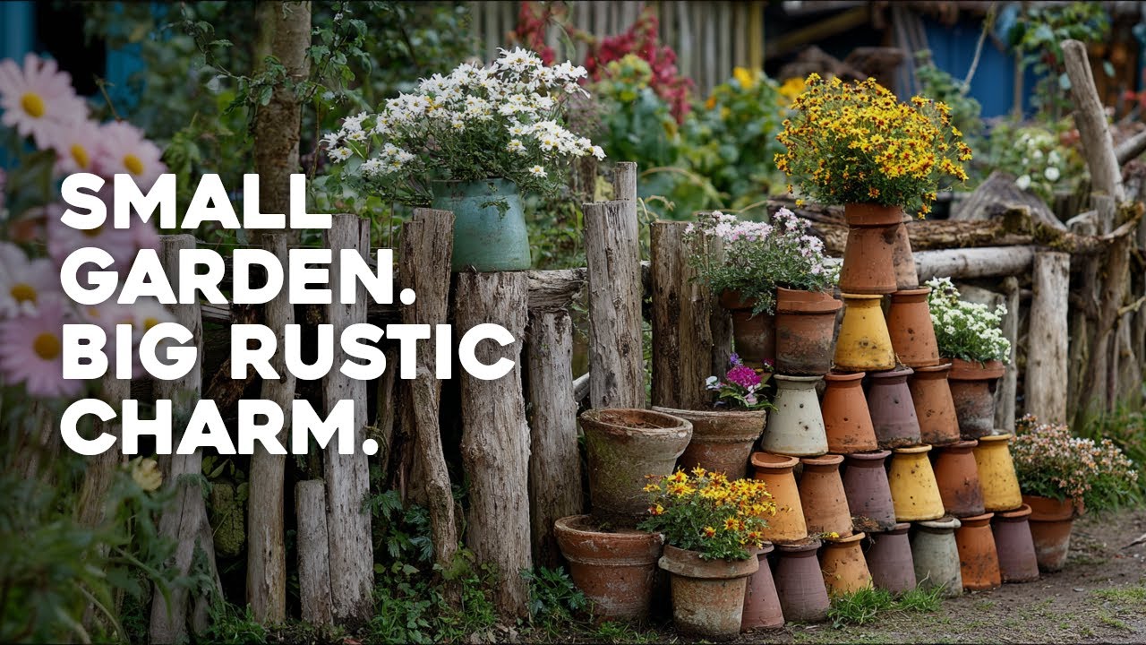 🛠️ DIY Rustic Small Garden Oasis with Upcycled Materials: Save Big!