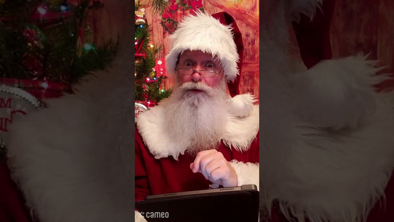 Santa Claus wishes my Goddaughters a Merry Christmas