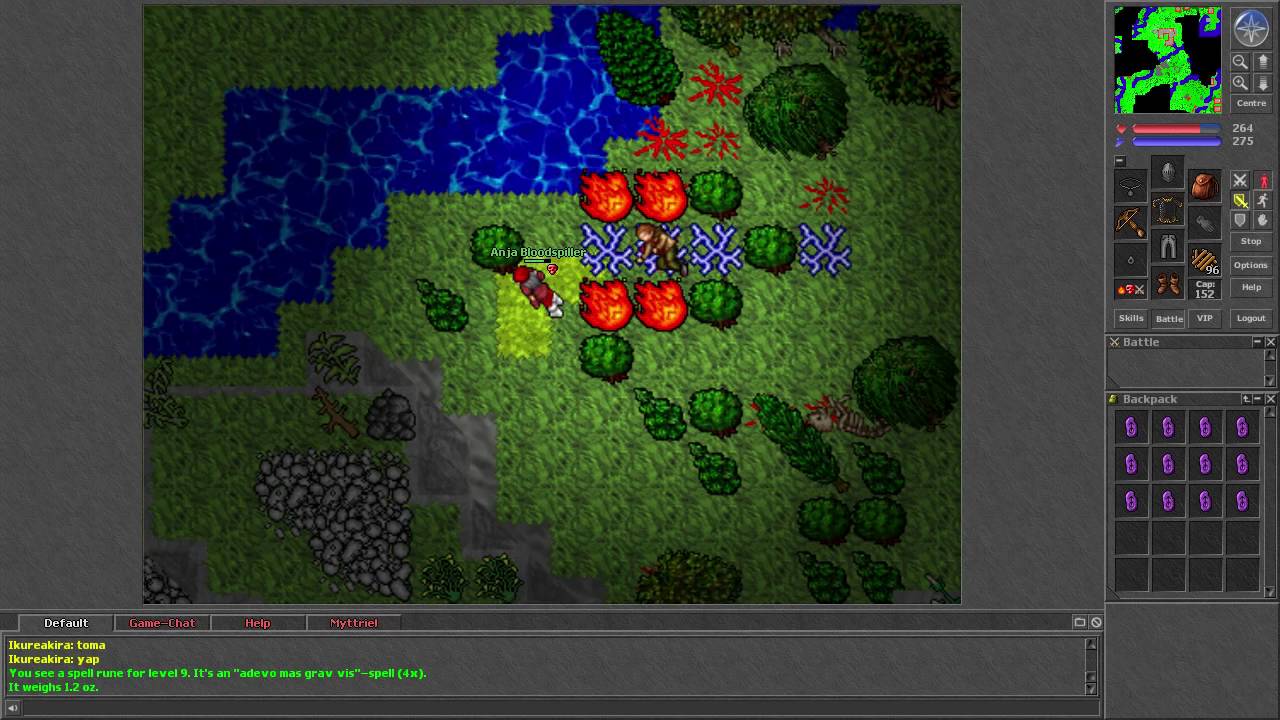 Tibia [7.4] Level 24 red skull paladin goes PK with friend