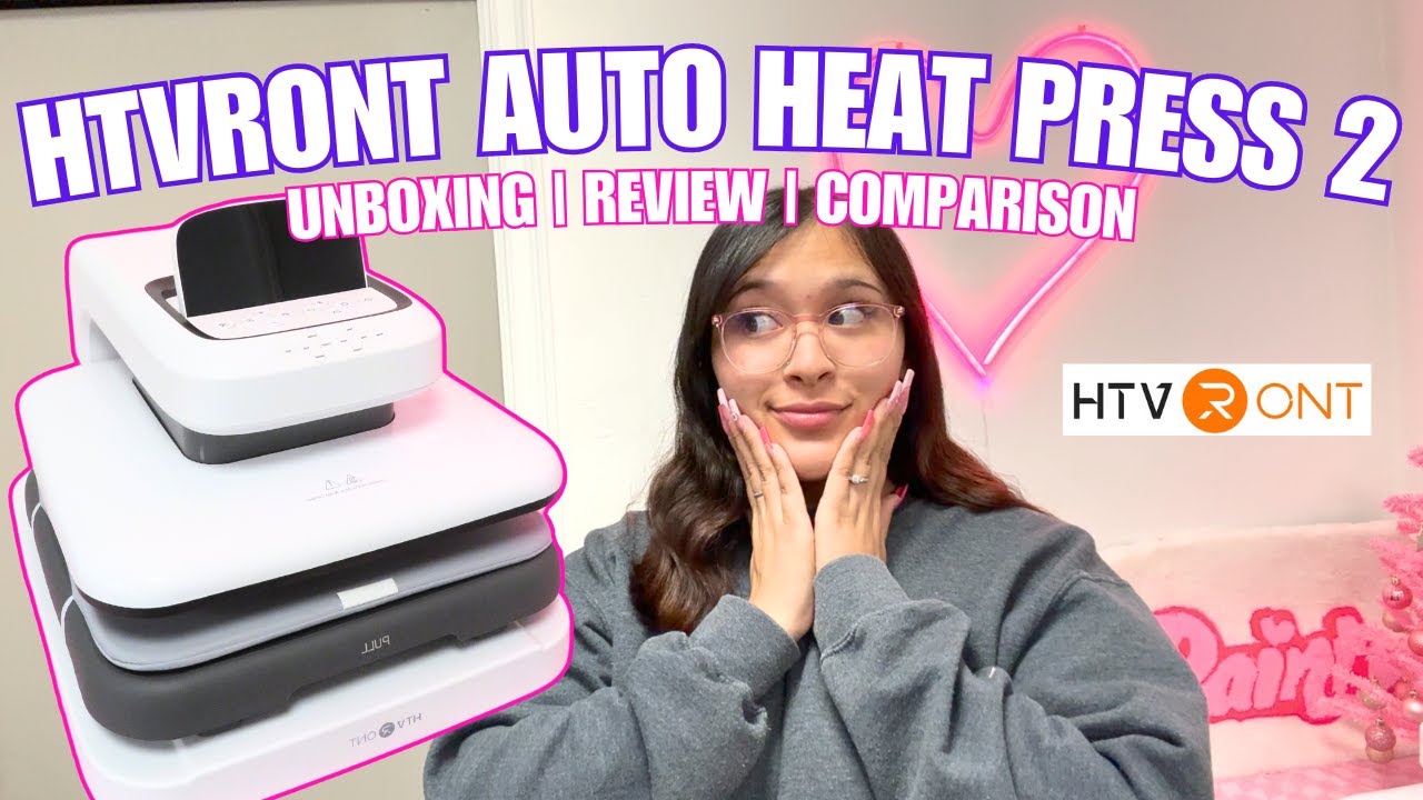 HTVRONT AUTO HEAT PRESS 2 | Unboxing, Press Test, Thoughts? ♥︎