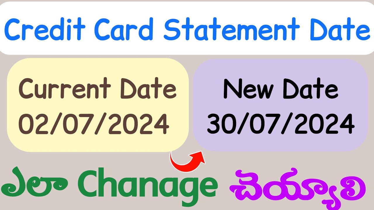 How to change Credit Card Statement date Telugu | Billing Cycle change in credit cards