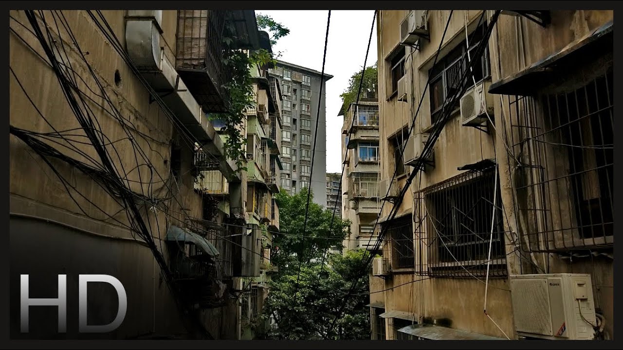 【HD】Walk through Rustic Backstreets of Chongqing, China | Cyberpunk Urban Jungle