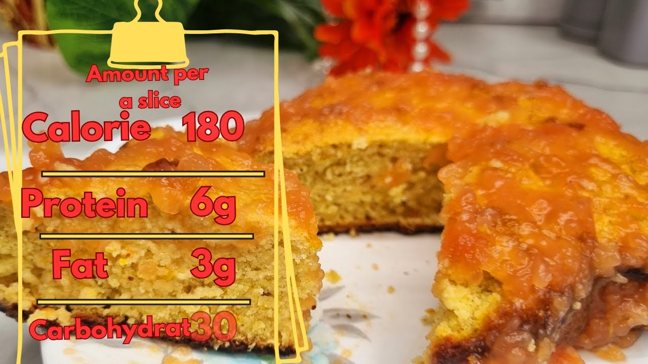 Low calorie orange cake, no sugar, no gluten, no oil