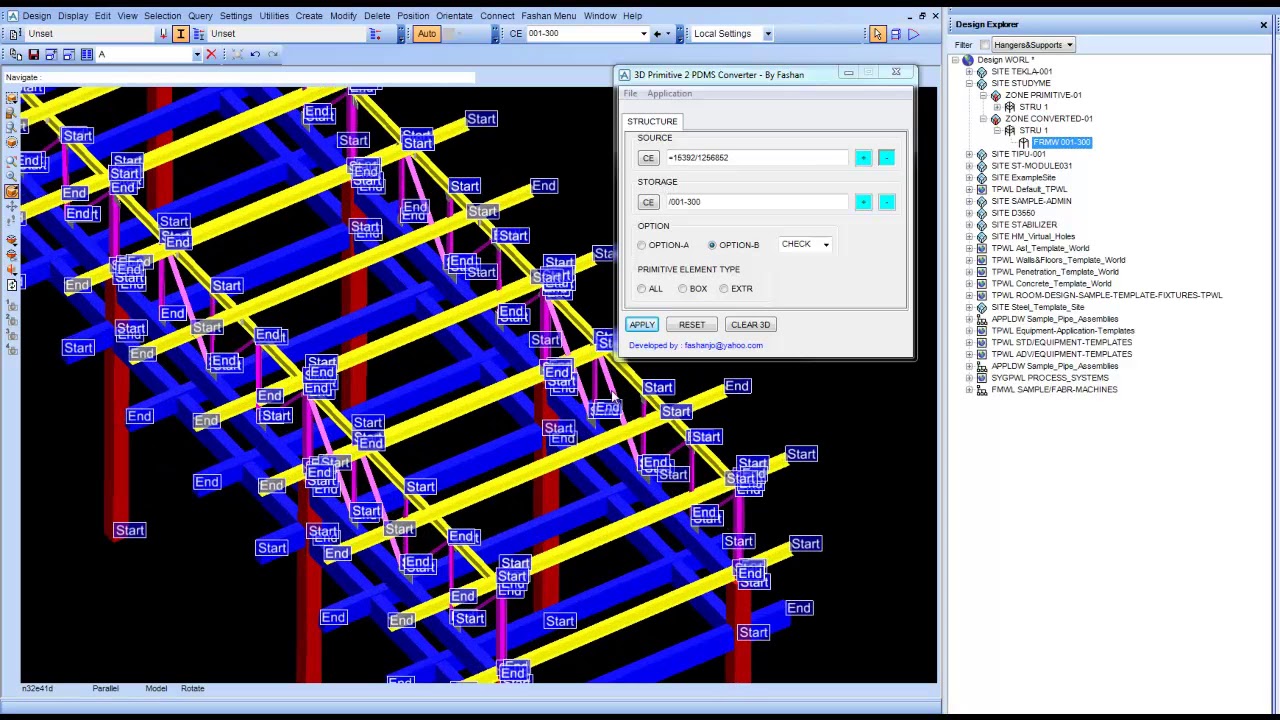 PDMS/E3D - Convert Primitive to SCTN/GENSEC steel element -PML by fashan