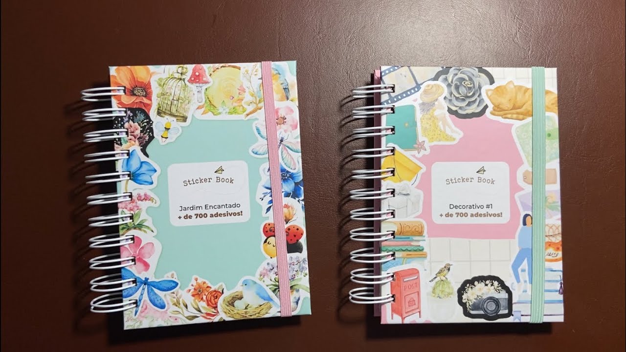 Caderno adesivos Atelier Gabi Jardim Encantado e Decorativos 