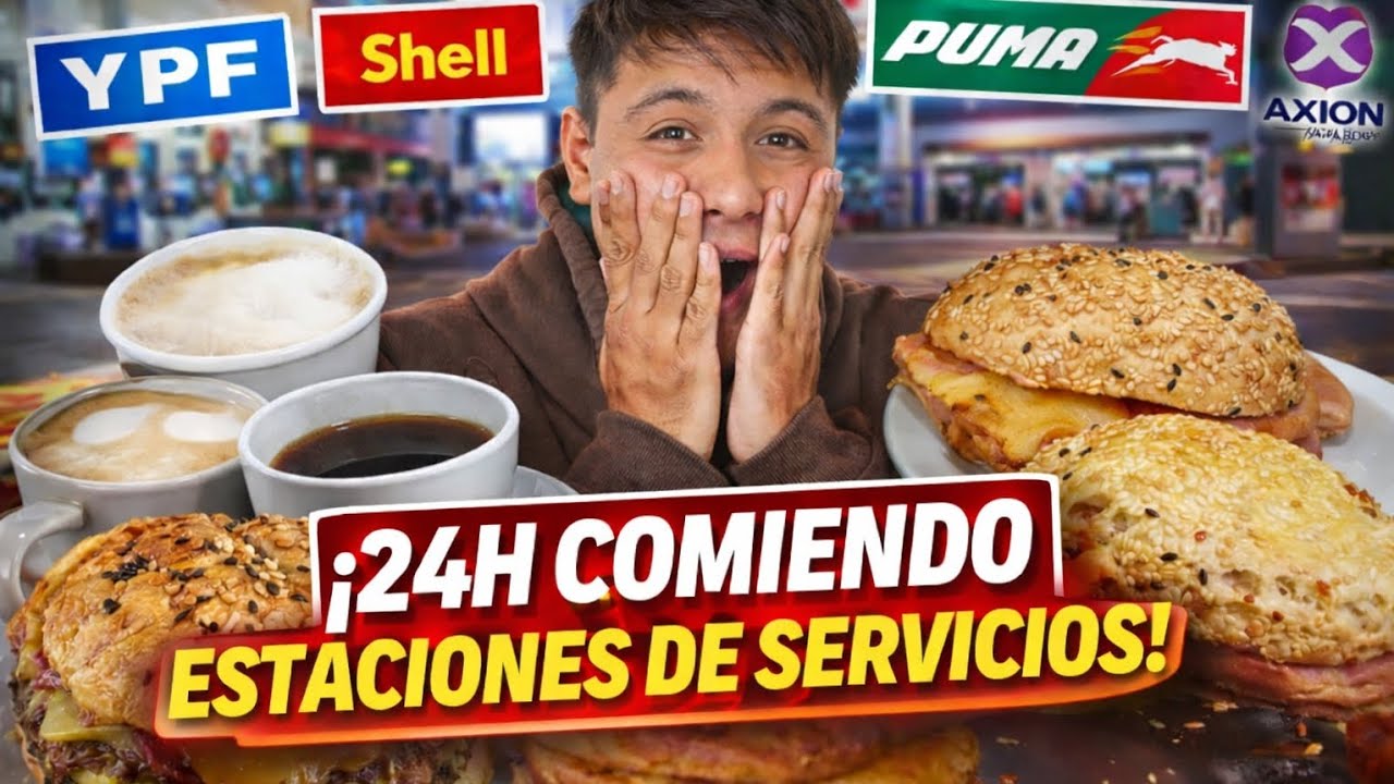24 Horas comiendo solo en estaciónes de servicios