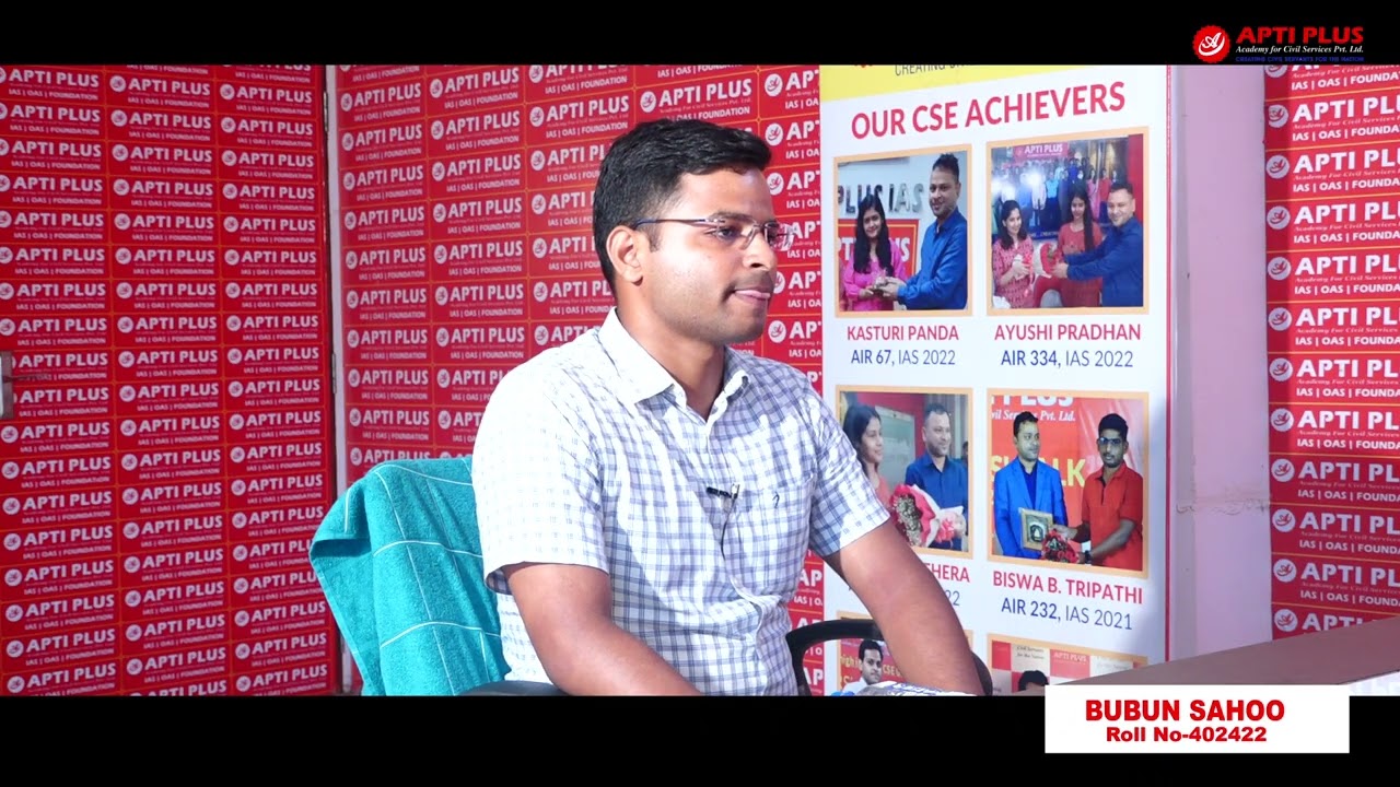 BUBUN SAHOO | RANK 1| Interview Guidance Program Student | OAS 2024 |Mock Interview | APTI PLUS