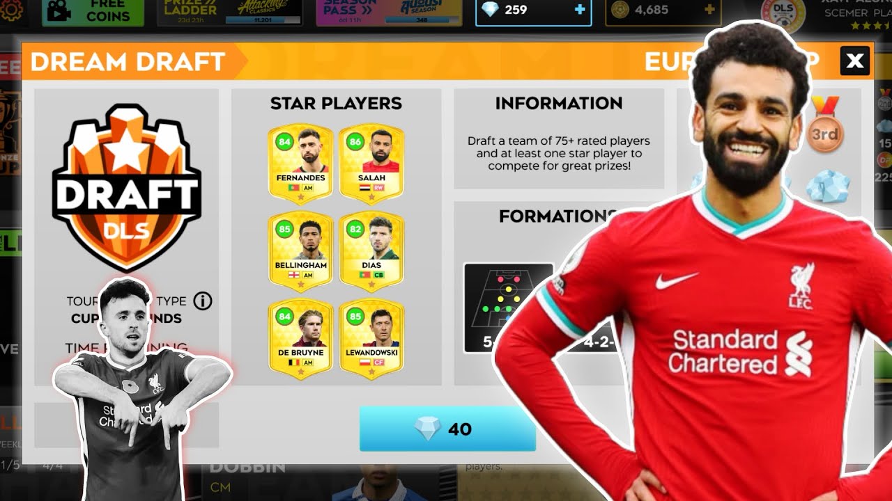 DLS 25 THE GREAT DREAM DRAFT WIN WITH SALAH 