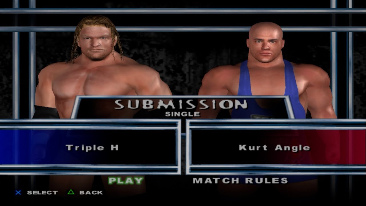WWE SmackDown! Here Comes the Pain - Triple H VS Kurt Angle (SUBMISSION)