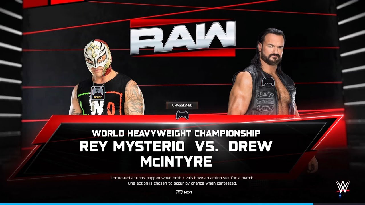 Rey Mysterio Vs Drew McINTYRE WWE World Heavyweight Championship WWE 2K25 Universe Mode 