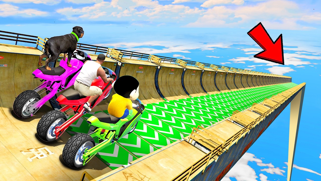 SHINCHAN AND FRANKLIN TRIED THE IMPOSSIBLE PARKOUR CHALLENGE GTA 5