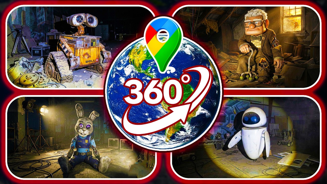 Creepy Disney & Pixar Characters Discovered on Google Maps! | VR 360°