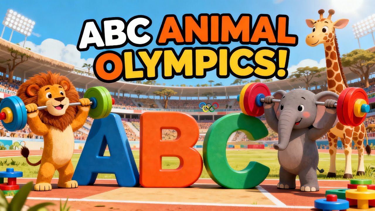 ABC Safari Olympics Animal Weightlifting Song | Learn ABCs with DodoVerse | Fun Sports Alphabet