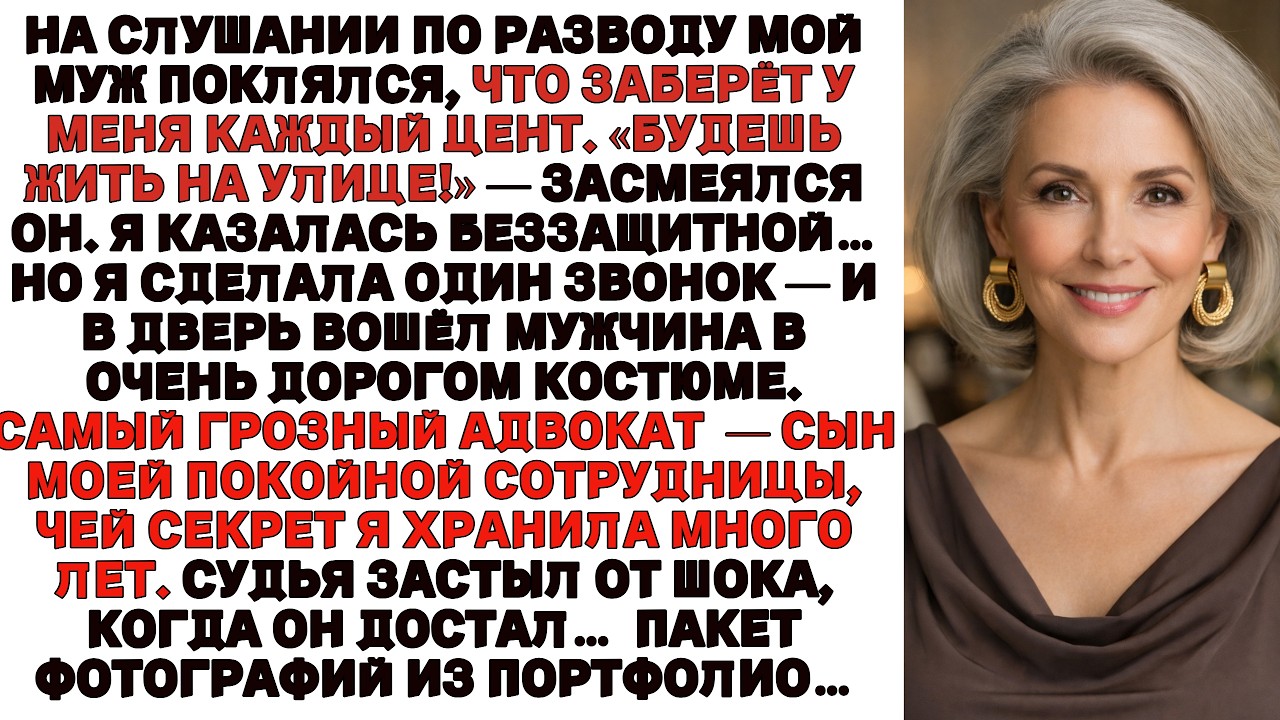 Я заберу у тебя до последнего цента, — засмеялся мой муж на судебном заседании.Я позвонила сыну моей