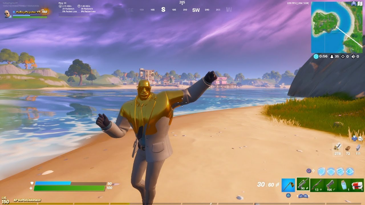 20% GOLD “BRUTUS” SKIN GAMEPLAY Showcase (TIER 20 OUTFIT) | Fortnite Chapter 2 SEASON 2 BATTLE PASS