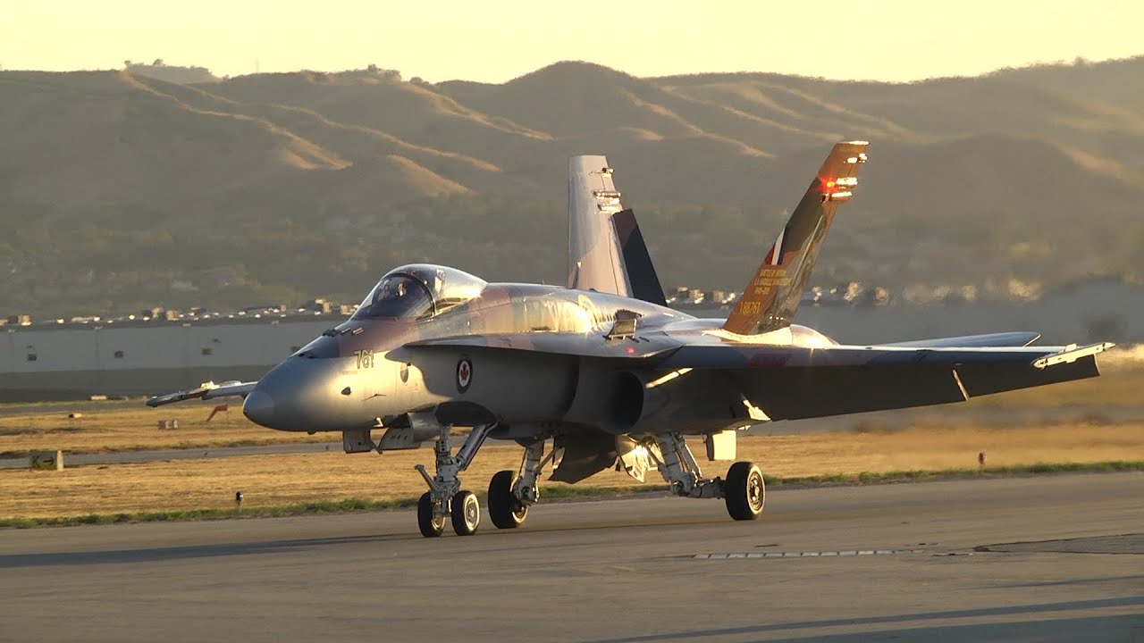 Canadian Forces CF 18 Demo Team 'twilight demo'