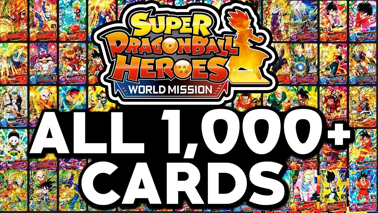 Super Dragon Ball Heroes World Mission - ALL 1,000 Cards List & Character List