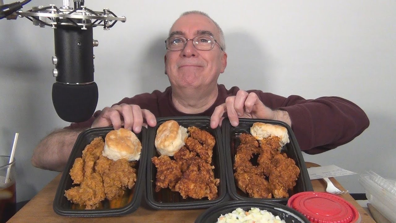 ASMR Eating KFC Flavors of the South  BBQ Chicken Tenders Whispering