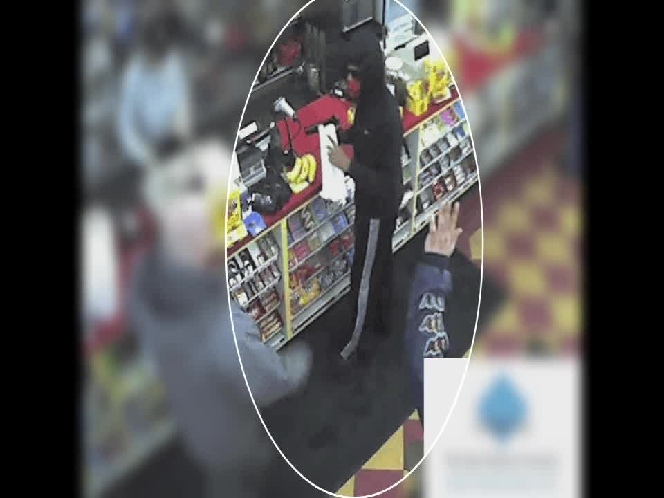 Video surveillance footage from a robbery at a gas station in Norwood, Ohio.