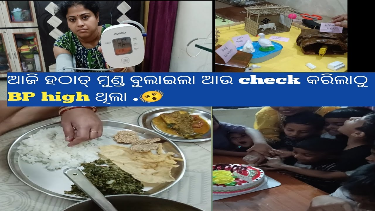 ଆଜି ହଠାତ୍ ମୁଣ୍ଡ ବୁଲାଇଲା ଆଉ check କରିଲାଠୁ BP high ଥିଲା .🫨 ଆଜି Chotu ର Birthday 
