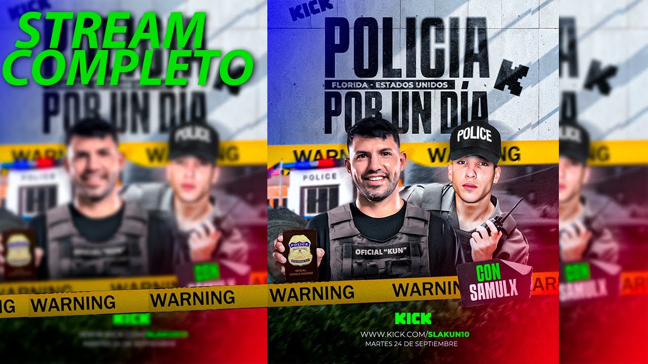 Kun Agüero y Samulx Siendo Policía De Florida - Estados Unidos por 1 Día | Stream Completo