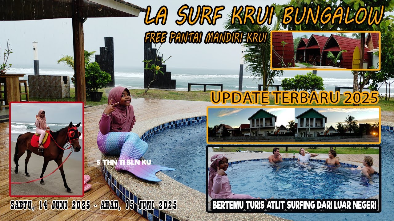 Krui Trip 4/4 | LaSurf Krui Bungalow - Villa Estetik Free Pantai Mandiri & 2 Kolam Renang | Ada bule