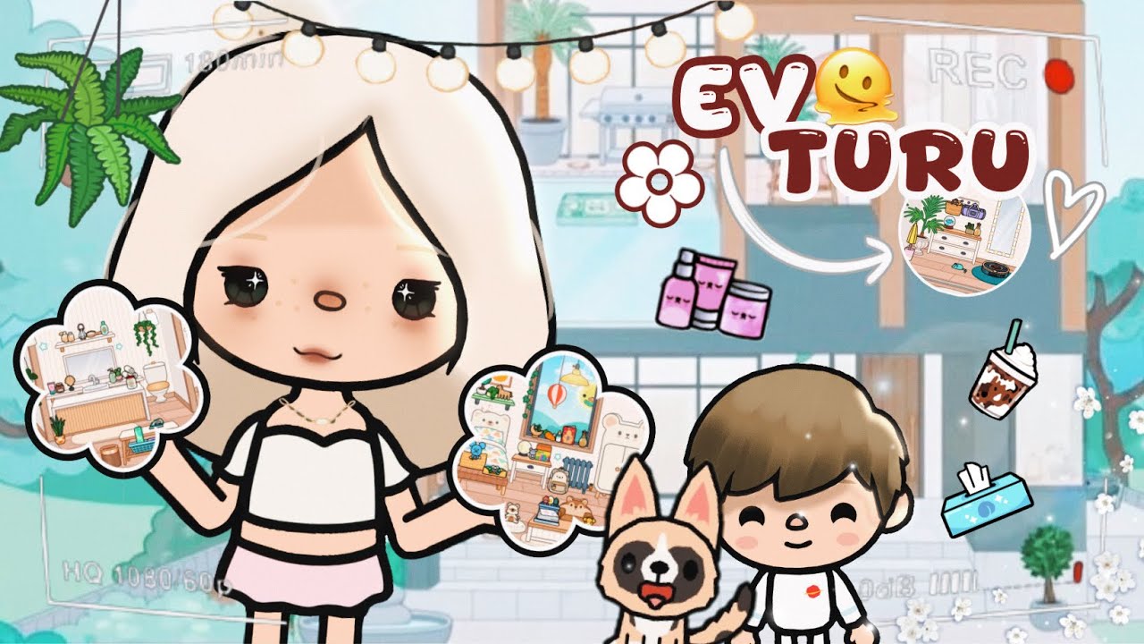 TOCA WORLD EV TURU *YENİ*😮‍💨🐙/TOCA LİFE WORLD TÜRKÇE/ SUNRİSE TOCA👩🏼‍💻💄