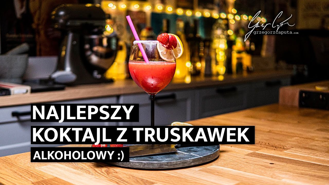 NAJLEPSZY ALKOHOLOWY KOKTAJL Z TRUSKAWEK - PRZEPIS NA DRINKA Z TRUSKAWKAMI - 4K