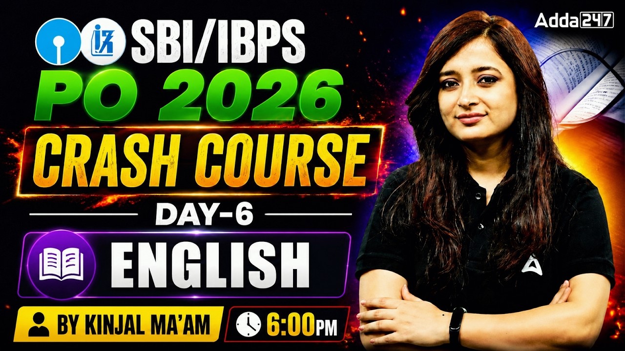 SBI PO 2026 | IBPS PO English Preparation | Crash Course Day 6