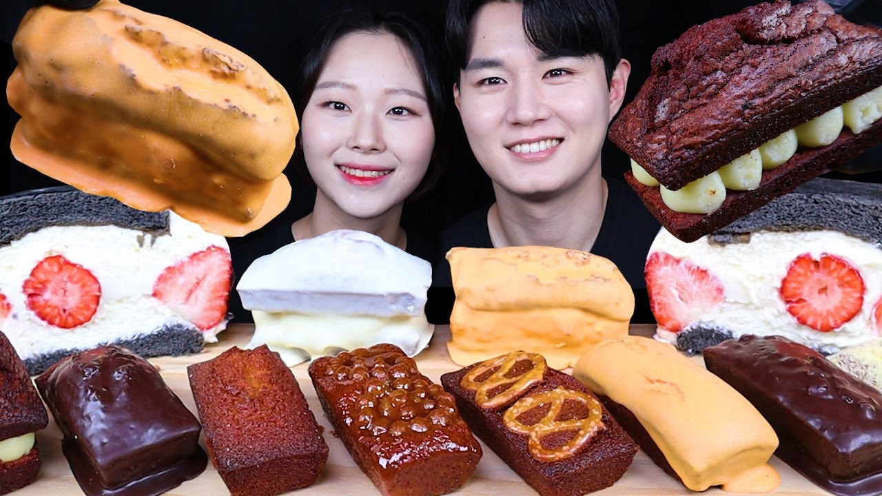 돌체테리아 휘낭시에 딸기 샌드위치 디저트 먹방ASMR MUKBANG BREAD & STRAWBERRY & DESSERT パン デザート いちご eating sounds