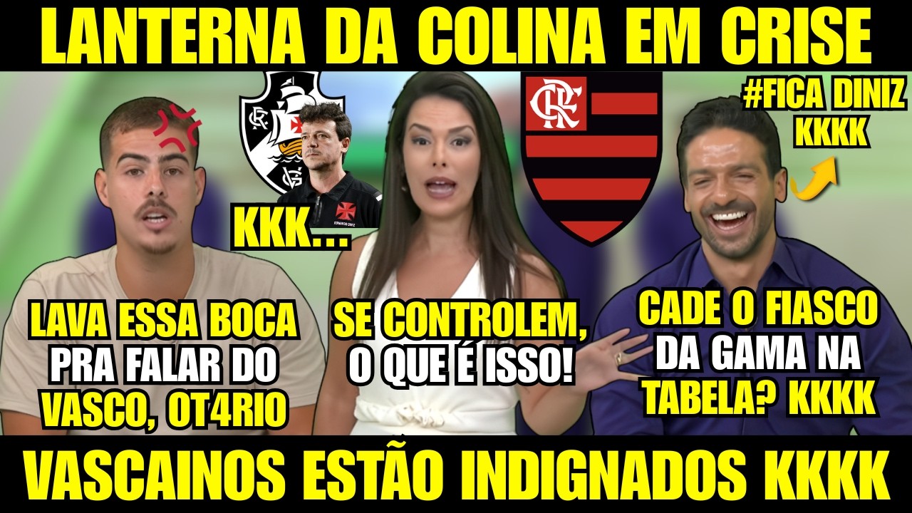 VIRALIZOU NA IMPRENSA! MIDIA VASCAINA SURTA AO VIVO COM CRISE NO VASCO E DINIZ / VENE NAO PERDOA KKK