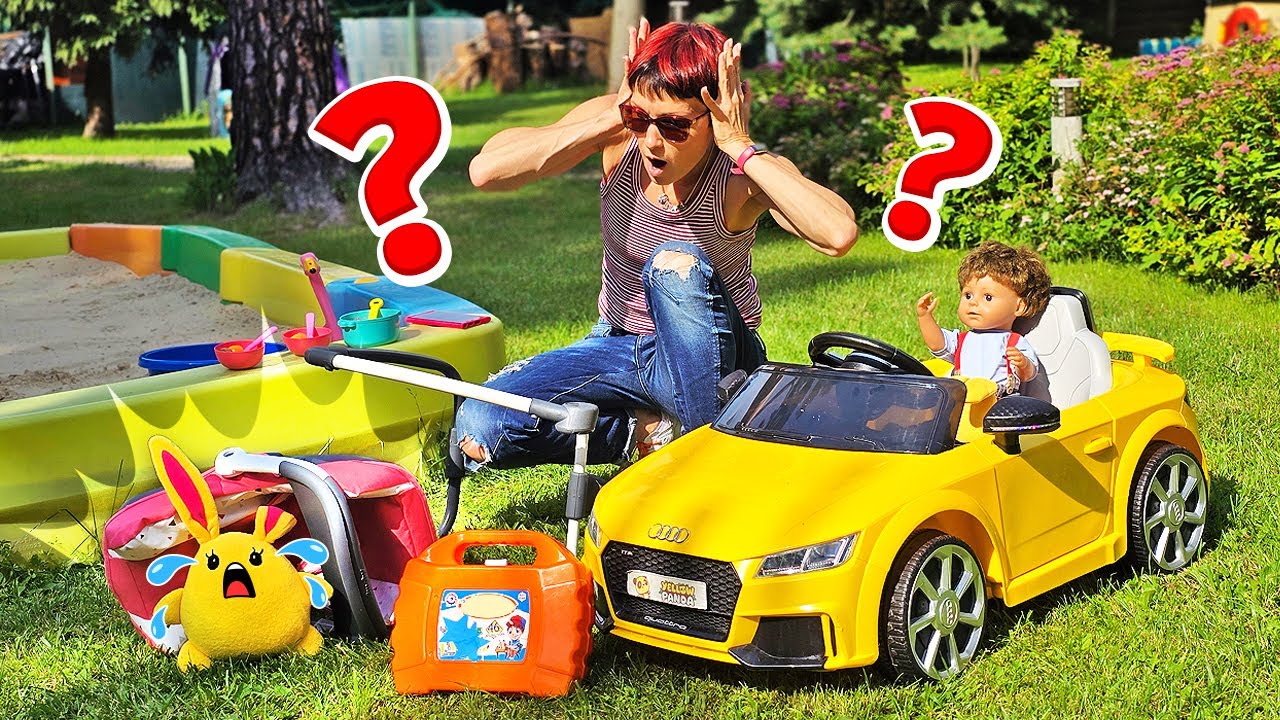 Uma Aventura no Parque: A Cadeira Alimentação de Lucky Quebrou!  Vídeo Infantil