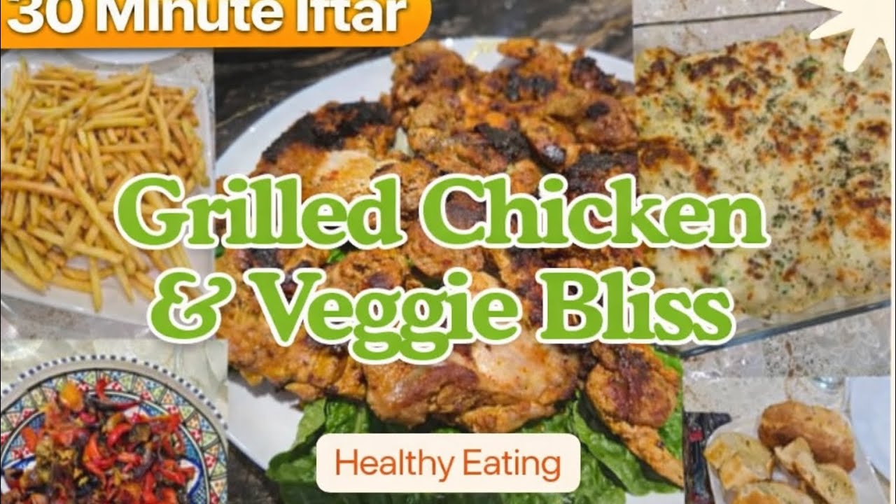 Easy and simple Iftar in 30 Minutes | Marinated Chicken, Fries & Veggies | Ramadan Cooking Vlog