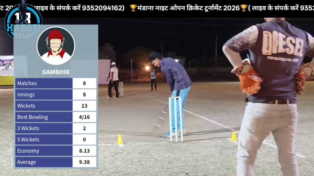 🏆मंडाना नाइट ओपन क्रिकेट टूर्नामेंट 2026🏆(क्वाटर फाइनल मैच)
सांगोद vs केशरवायपाटन