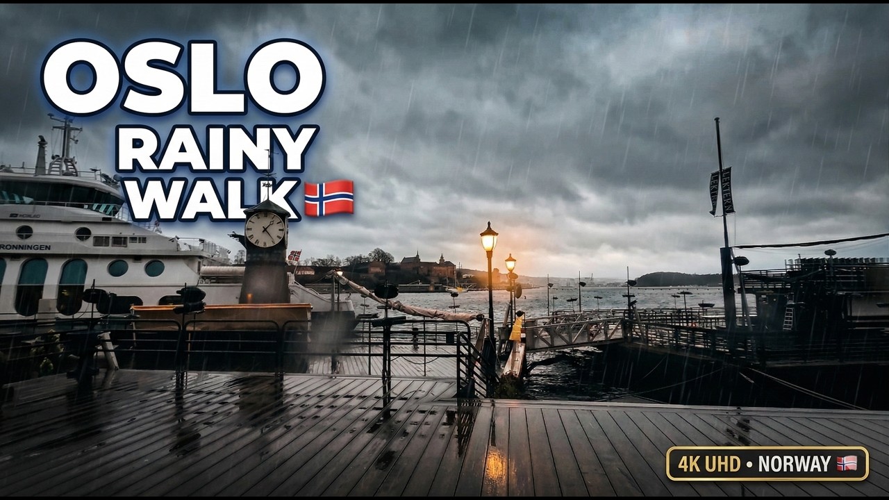 Walking in OSLO: A Rainy Winter Day in Norway 🇳🇴 (4K 60fps)