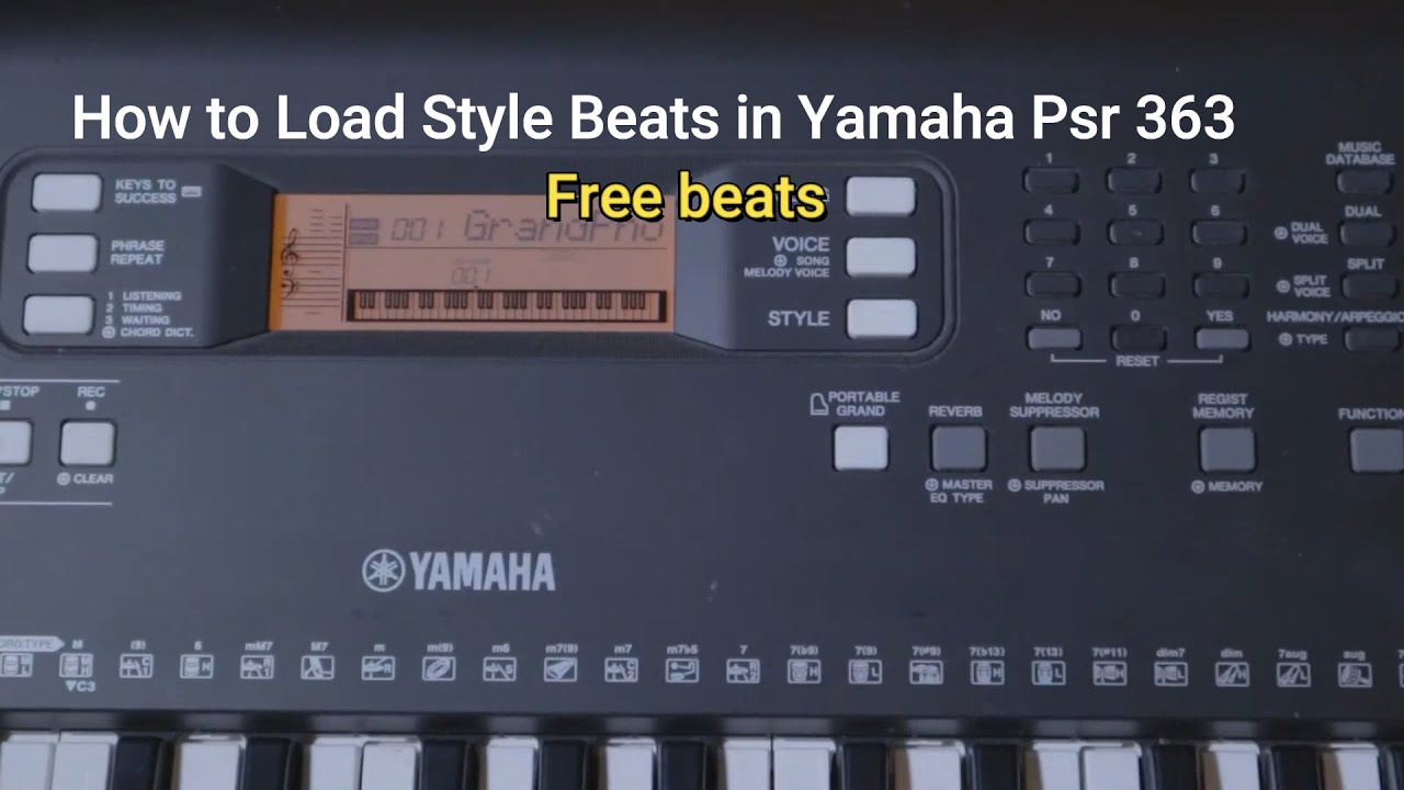 HOW TO INSTALL / LOAD STYLE BEATS IN YAMAHA PSR 363, 373 FREE DOWNLOAD