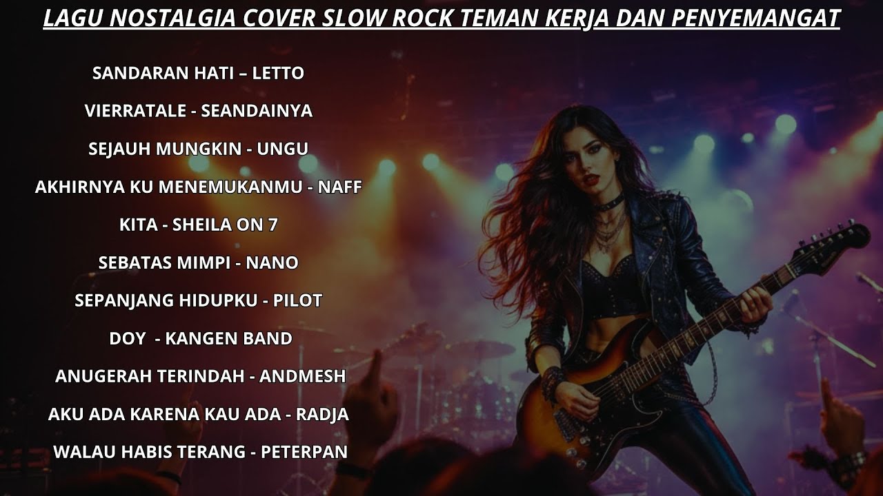 LAGU NOSTALGIA COVER SLOW ROCK - penyemangat dan teman kerja (letto, peterpan, vierra, ungu, radja)