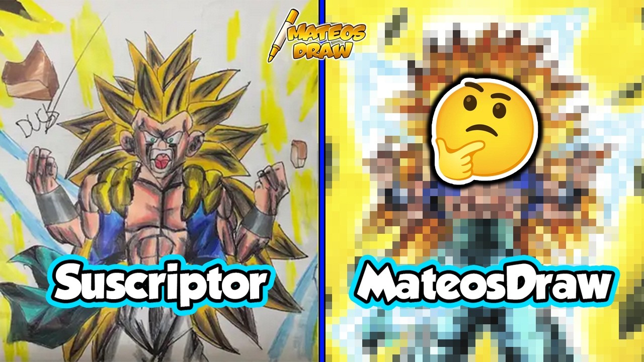 REHACIENDO DIBUJOS DE SUSCRIPTORES ✏️| COMO DIBUJAR A GOTENKS SSJ3 | MateosDraw