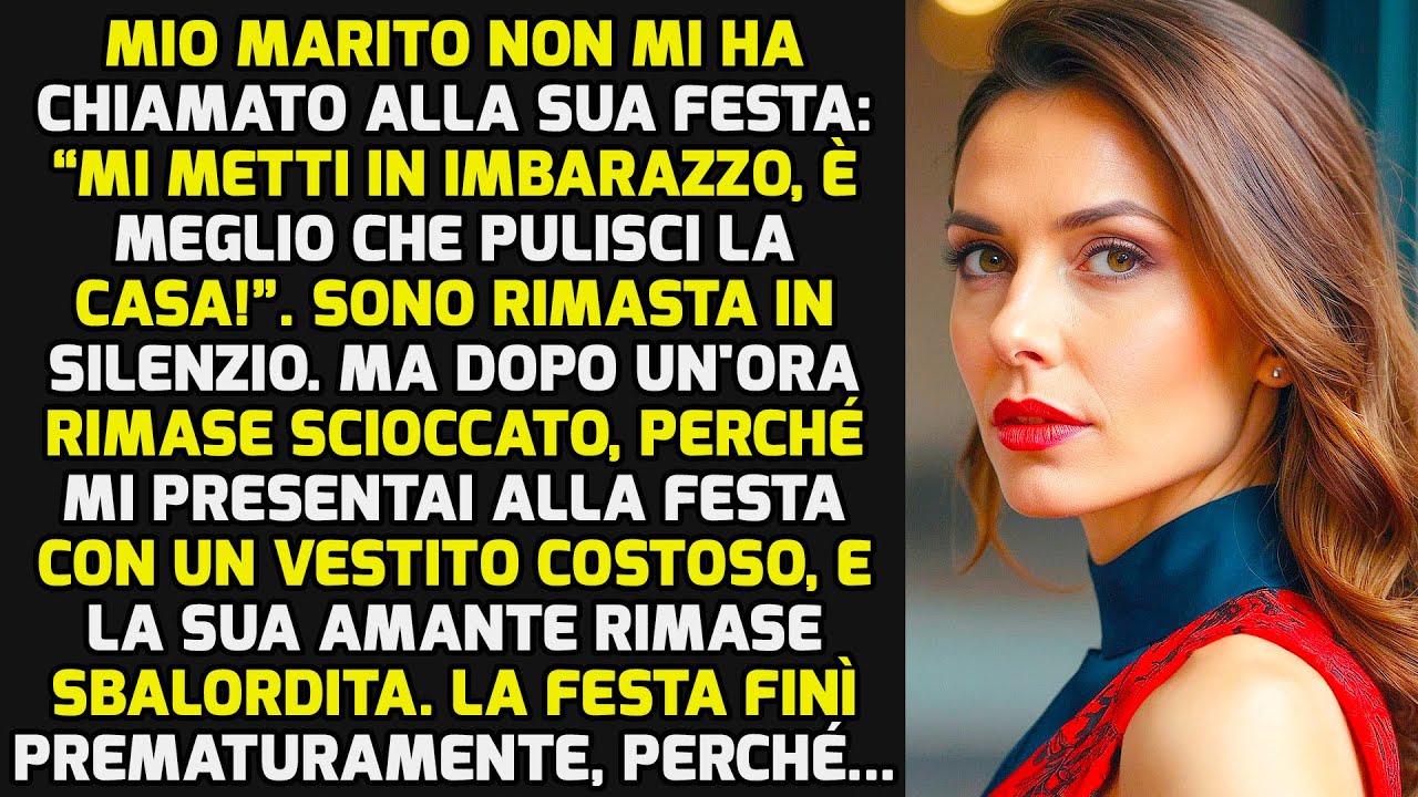 Mio Marito Non Mi Ha Chiamato Alla Festa: “Mi Metti In Imbarazzo, Ci Vado Da Solo!” Ma.. STORIE VITA