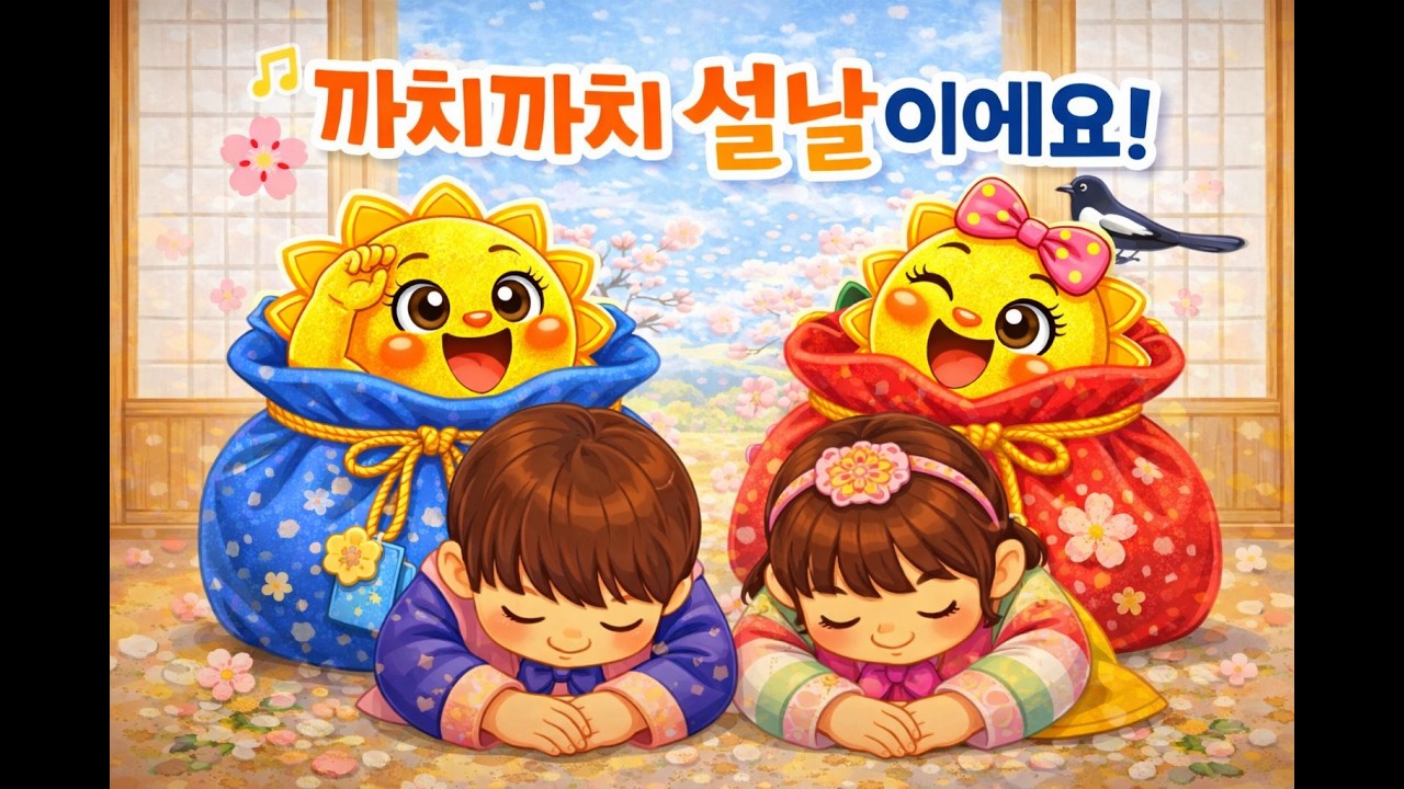 까치까치 설날이에요 🎵 | 어린 세배 노래 | 설날 동요
